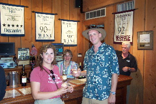 Actual wine tasting